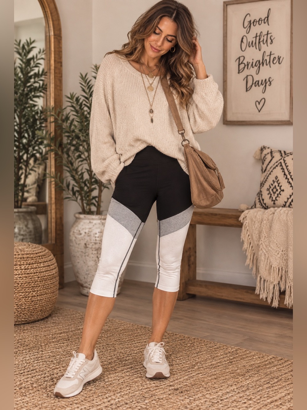 Calvin Klein Colorblock Capri Leggings